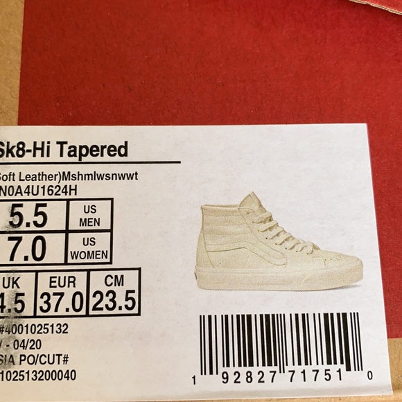 VANS SK8-HI TAPERED SOFT LEATHER MARSHMALLOW WMNS - Picture 15 of 16